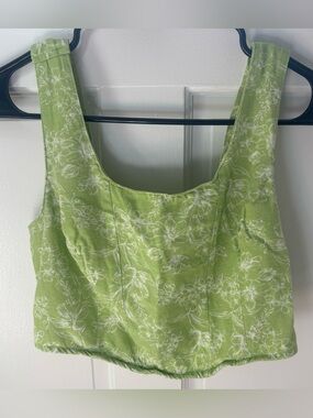 Midnight Sky Floral Green Top